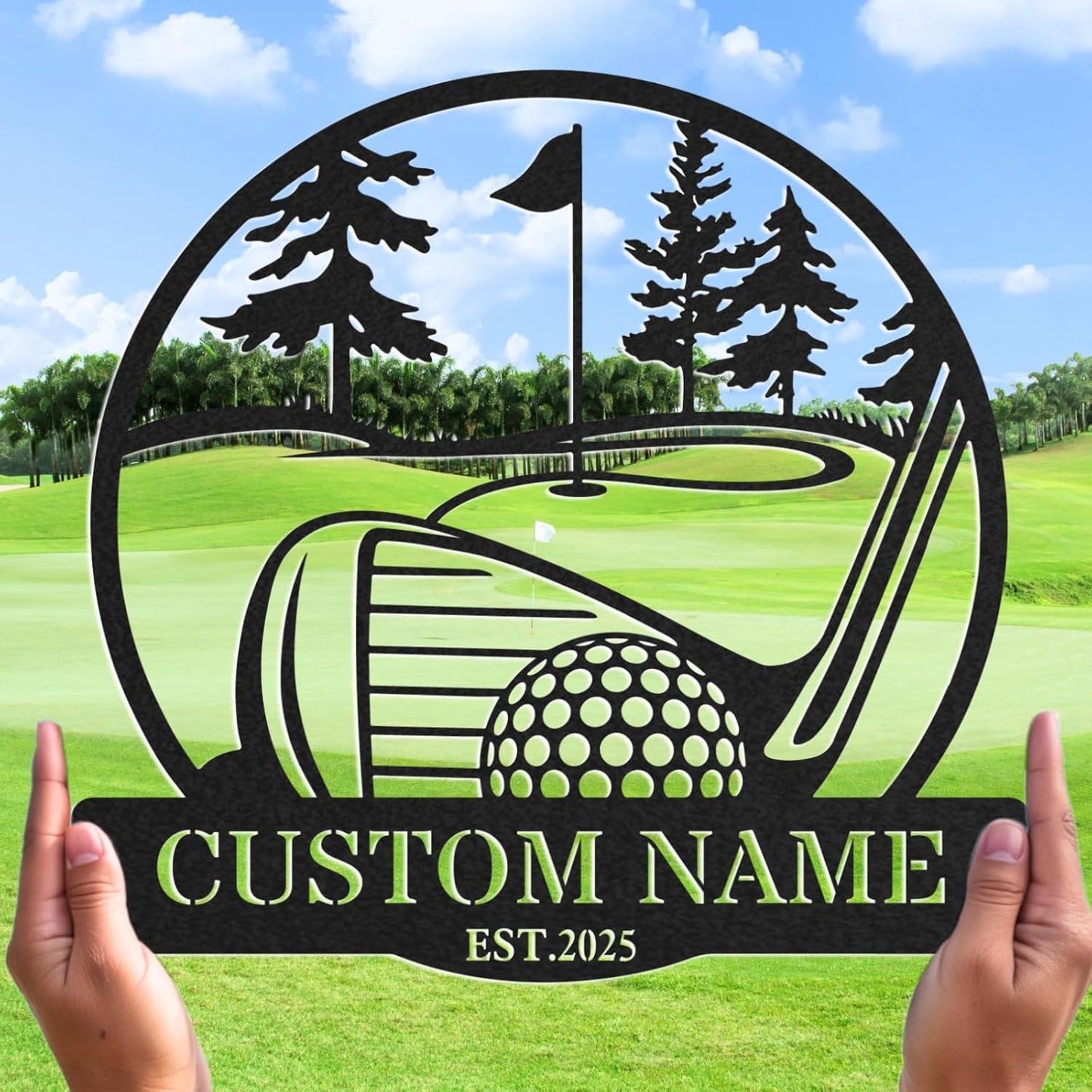 Personalized Golf Metal Wall Art, Vintage Golf Wall Decor, Custom Signs Outdoor Metal, 19th Hole Home Decor for Man Cave Garage Bar Club, Personalized Gifts for Men Dad Father