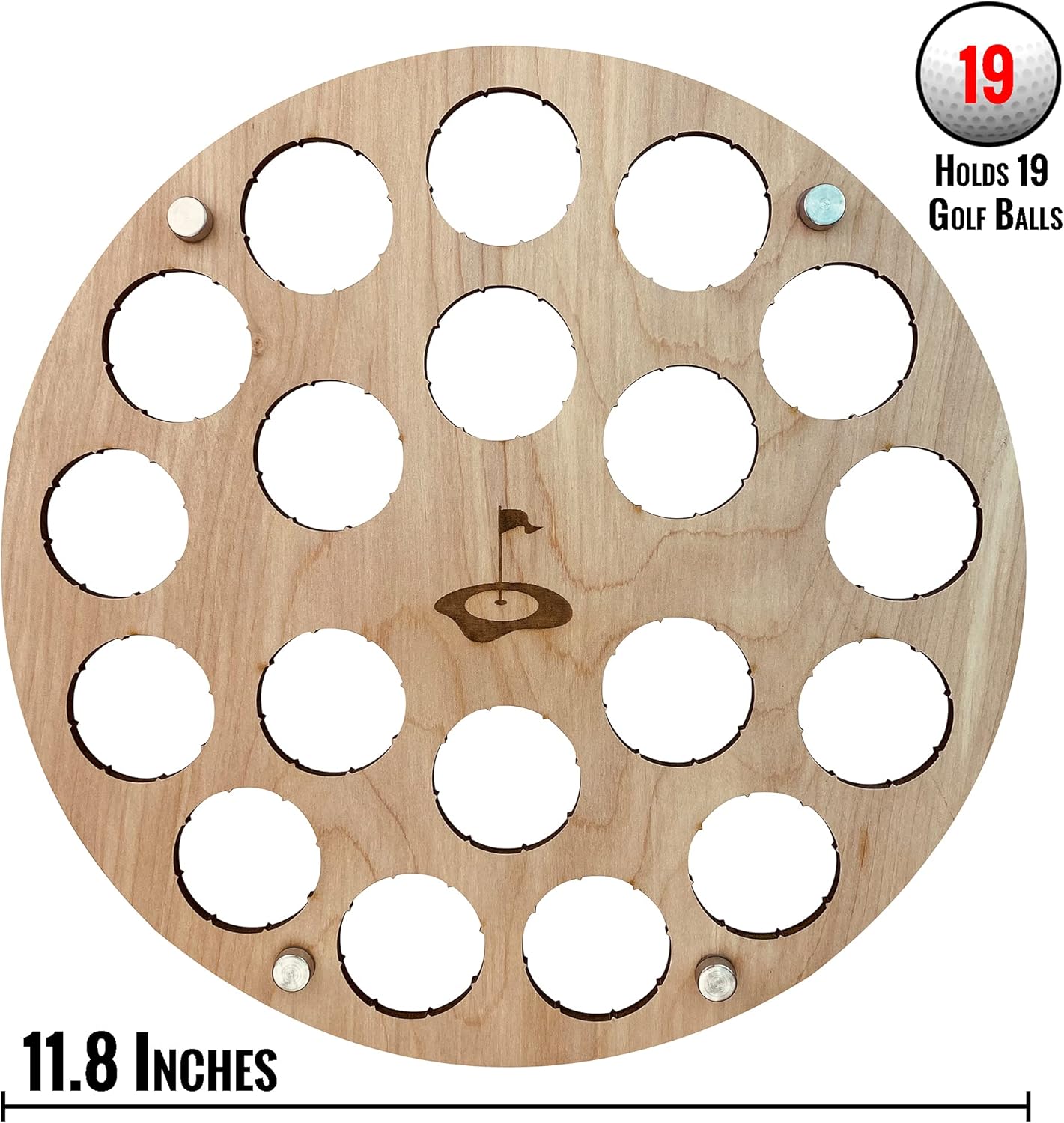 Torched Golf Ball Display Holder Collector’s Case Holds 19 Golf Balls Wall Mount Decor