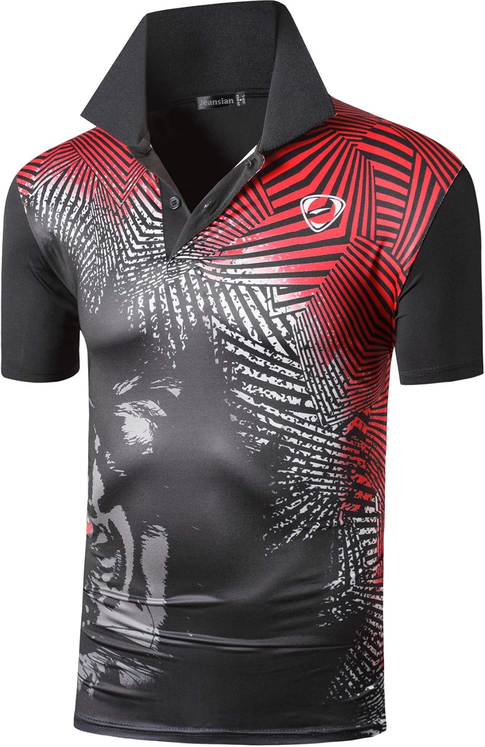 jeansian Men's Sport Outdoor Quick Dry Fit Short Sleeves Polo Tee Shirt Tshirt T-Shirt Tops Golf Tennis Bowling LSL195