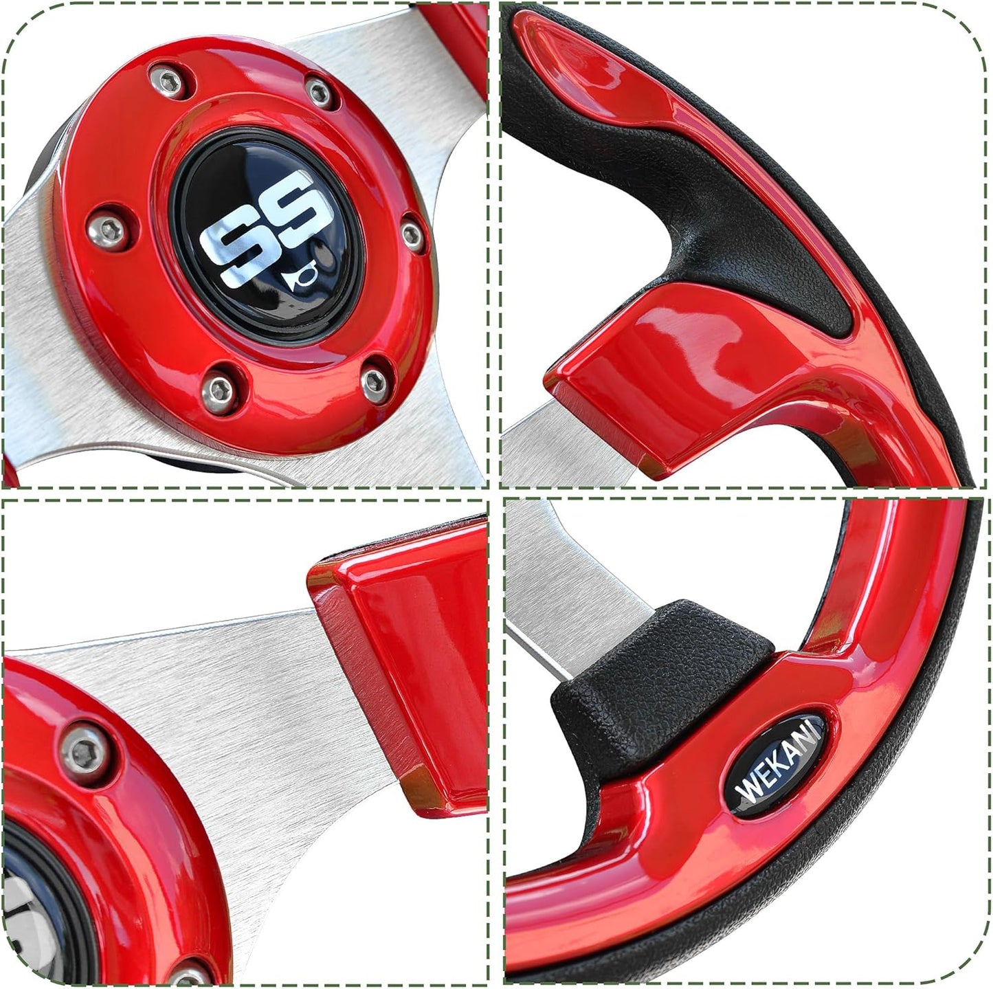 Golf Cart Steering wheel for EZGO YAMAHA and Club Car Precedent Most Golf carts Red