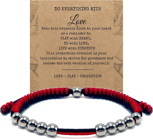 LAMIBEE Golf Stainless Steel 10 Bead Score Counter Bracelet, Golf Stroke Count Bracelet, Resizable Easy to Adjust Golf Round Scoring Tracker, Durable Stylish Golf Accessory