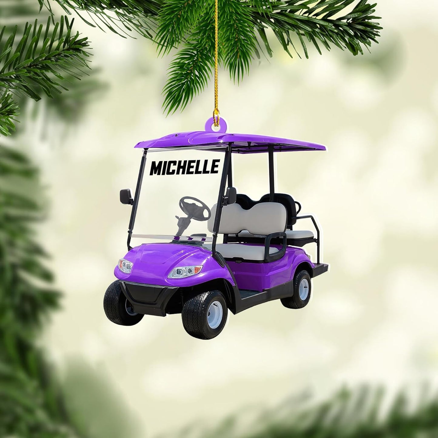 Personalized Golf Ornaments for Christmas Tree 2025 Custom Golf Christmas Ornament Golfing Bag Ornament Sports Golf Cart Ornaments Gift for Golfer Bag Golfing Lovers Hanging Decoration (G17)