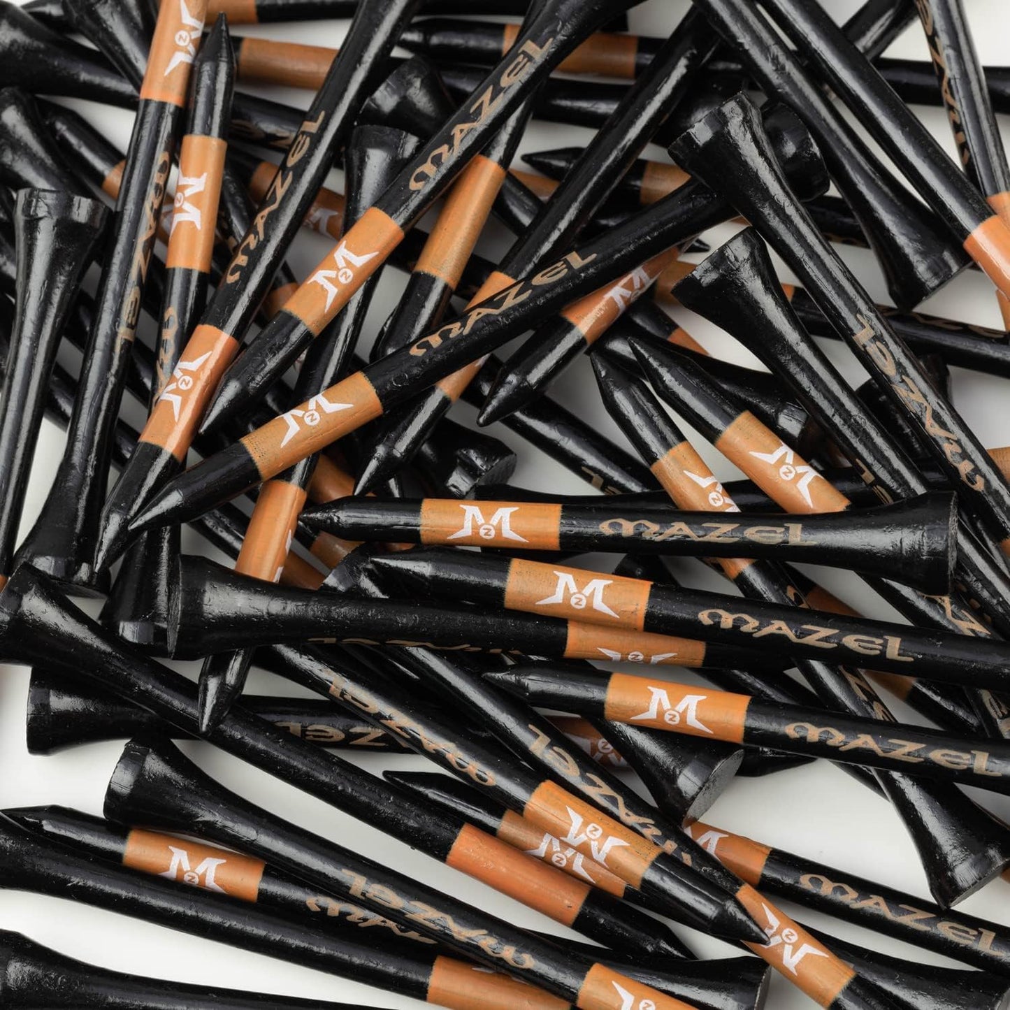 MAZEL Natural Wood/Bamboo Golf Tees 2 3/4 Inch & 3 1/4 Inch,Pack 50 or 120,Reduce Friction & Side Spin,More Stable Golf Tees