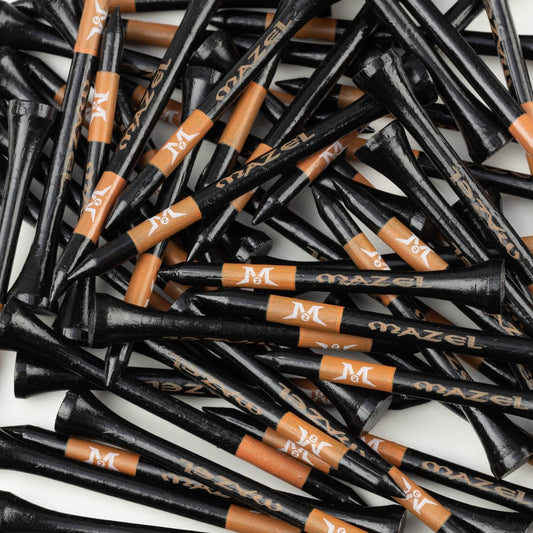 MAZEL Natural Wood/Bamboo Golf Tees 2 3/4 Inch & 3 1/4 Inch,Pack 50 or 120,Reduce Friction & Side Spin,More Stable Golf Tees