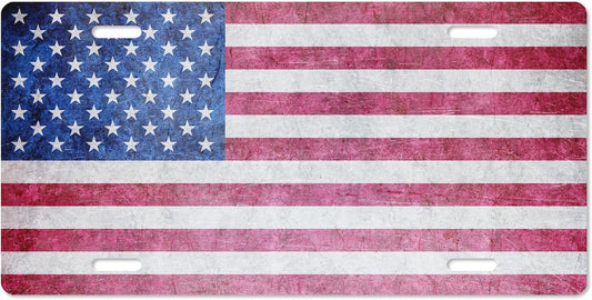 Unique Vanity License Plates | 16 Individual Designs | 3 Sizes (Automobile, Golf Cart, Motorcycle/Bike) | Made in U.S.A. | Custom Car Tags (USA Flag, Standard (12" x 6"))