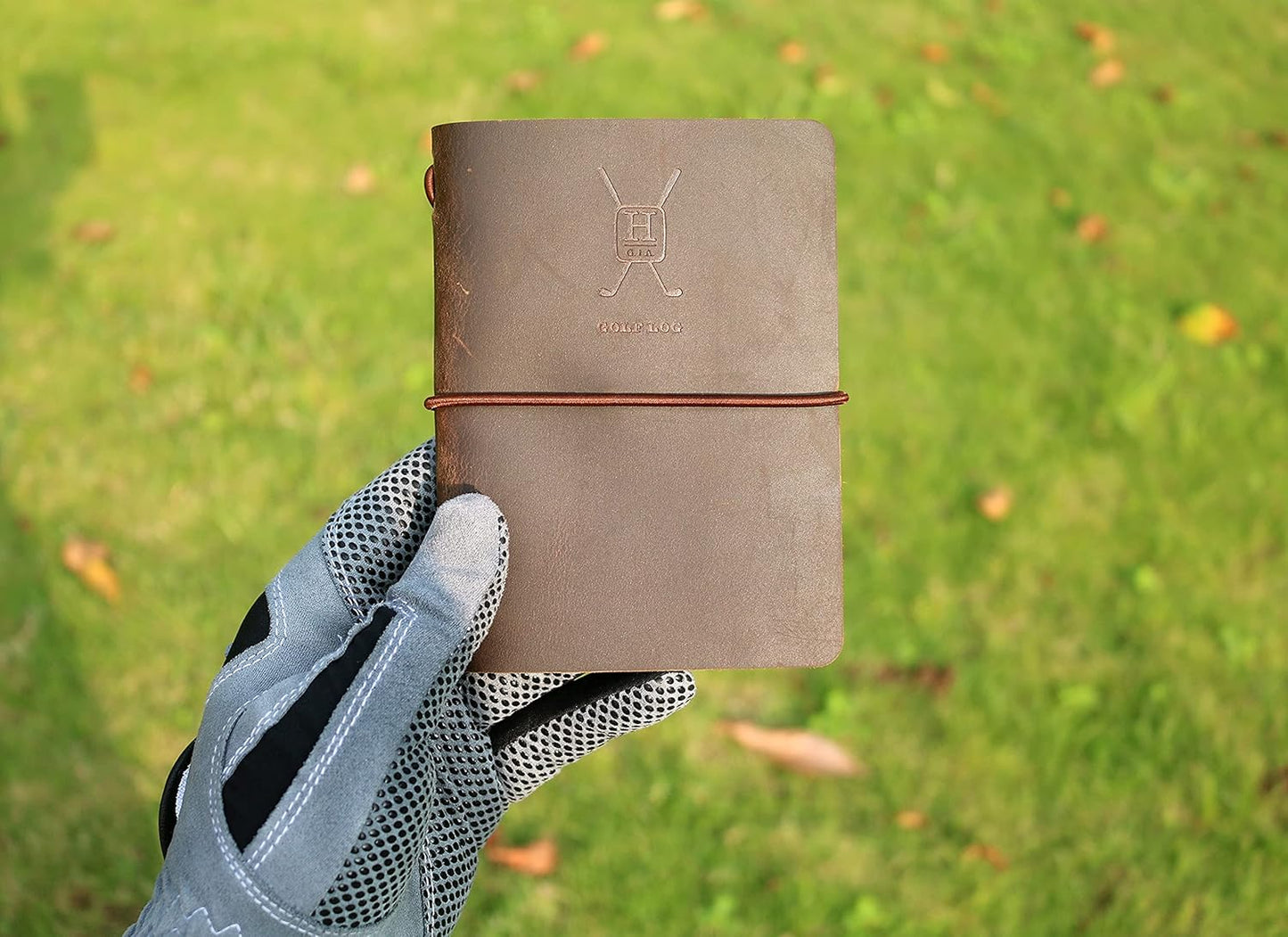Handy Picks Leather Golf Log Book, Handmade n Refillable, Golf Log n Yardage Book Included