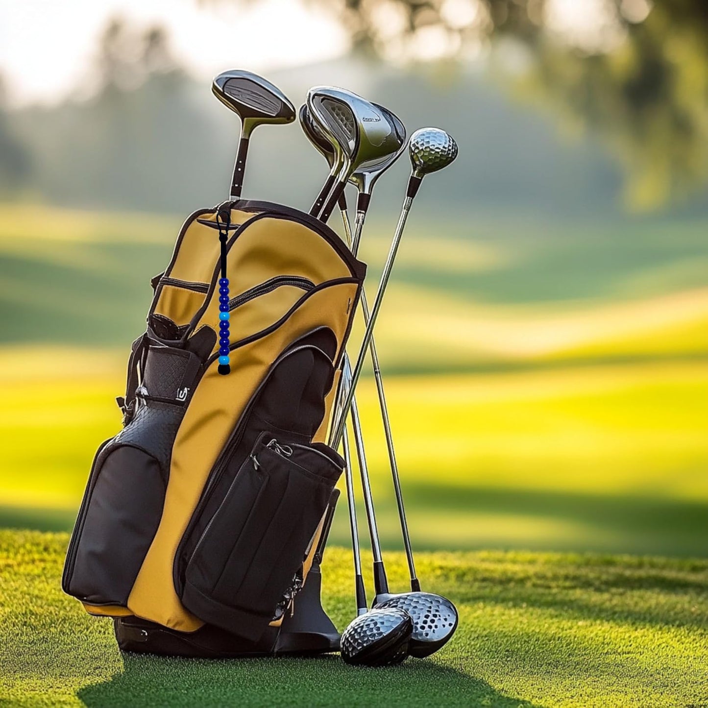 LAMIBEE Pack 3pcs, Golf Beads Count Stroke Score Counter, Durable 550 lbs Paracord String with 10 Beads, Easy Scorekeeping, Hand-Braided with Clip