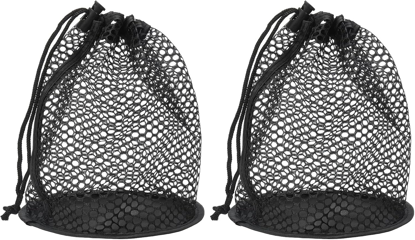 Golf Ball Storage Bag Nylon Mesh Golf Pouch with Adjustable Drawstring Closure for Balls Outdoor Sports Supplies
