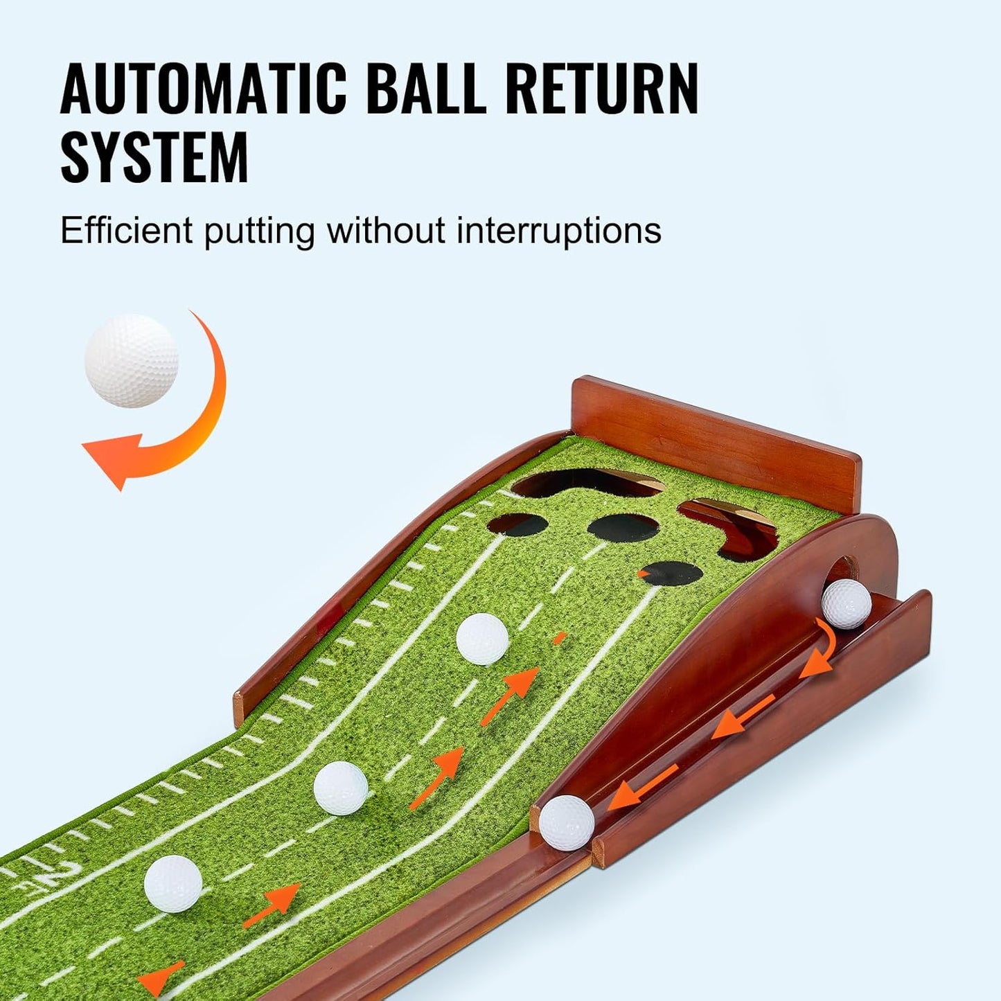 VEVOR Golf Putting Mat, Putting Green Indoor, Putting Matt for Indoors, Sports Spin n Putt Golf Game, Perfect Practice Putting Mat, Golf Putting Mats Practice Auto-Ball Return