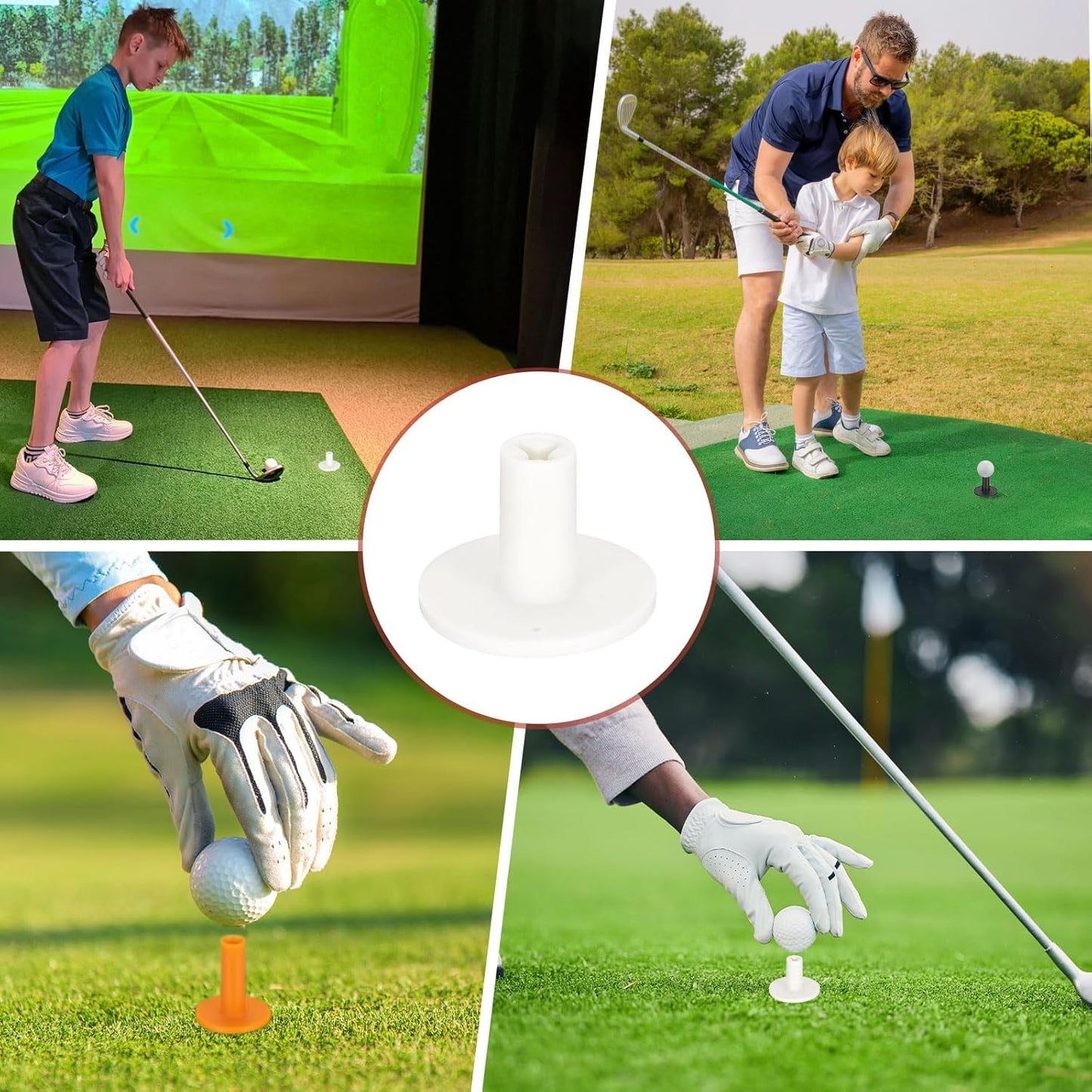 Rubber Golf Tees [] - Flexible Stable Ball Holder Use for Home & Outdoor & Indoor Tall Training Driving Range - [] Hitting Mats