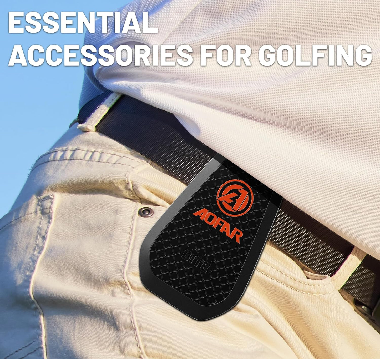 AOFAR Metal Landing Pad, Rangefinder Bite Clip for Magnetic Towel, Golf Rangefinder, Magnetic Accessories, Easy to Install on Belt or Bag