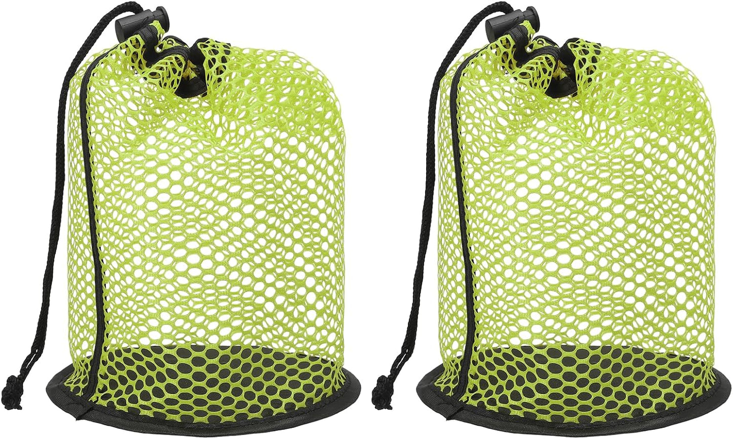 Golf Ball Storage Bag Nylon Mesh Golf Pouch with Adjustable Drawstring Closure for Balls Outdoor Sports Supplies