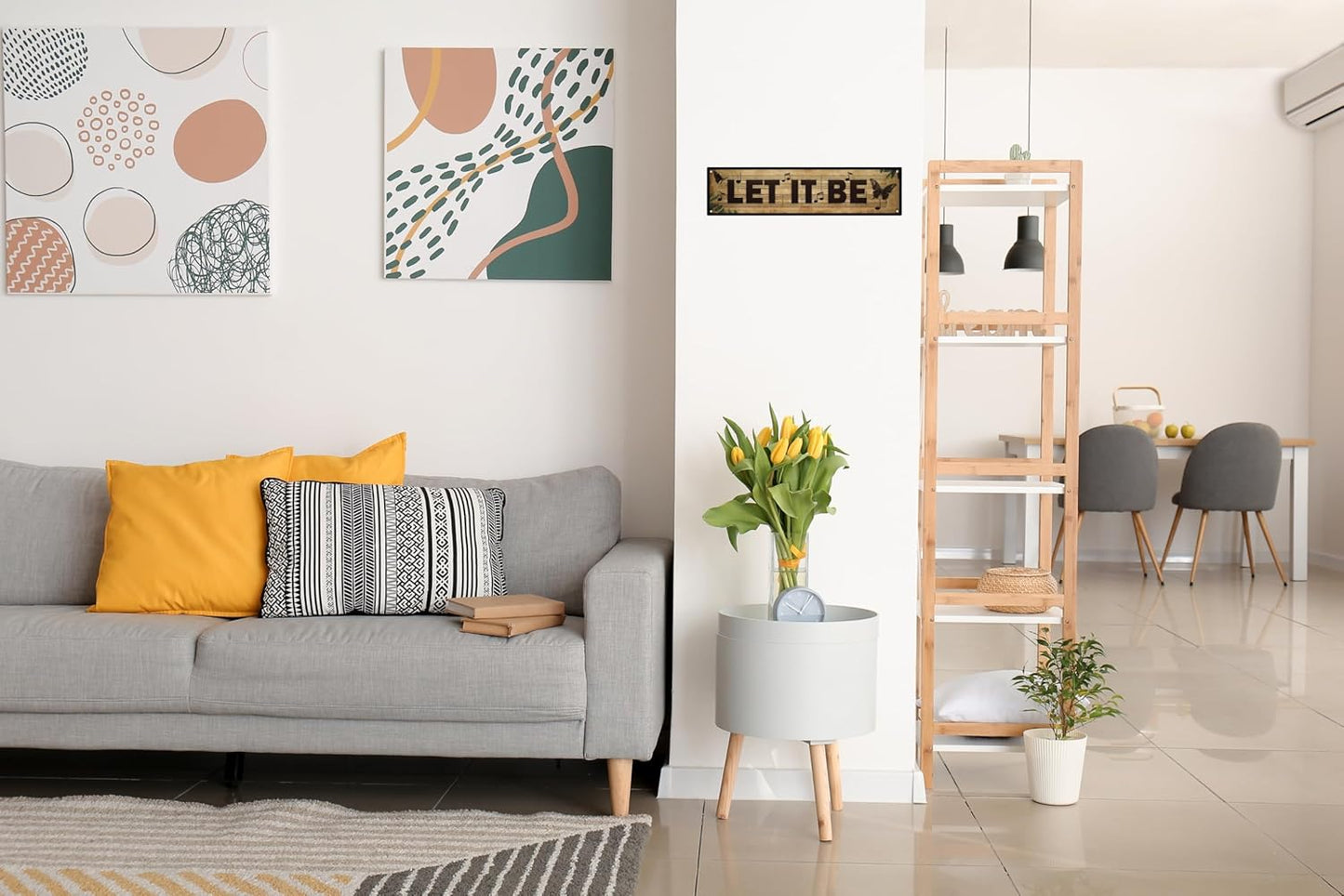 AWISZZZ Let It Be The Music Butterfly Metal Tin Sign Wall Decor Retro Whisper Words of Wisdom Butterflies Art Signs for Home Decor Gifts 16x4 in