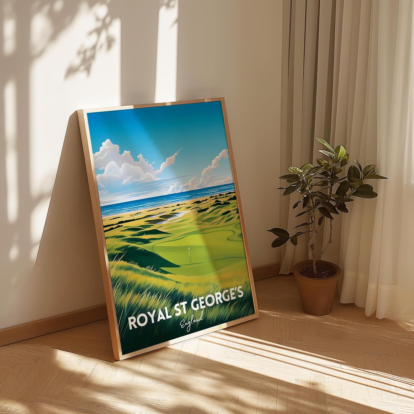 Golf Course Premium Giclee Fine Art Prints - Augusta, Pebble Beach, Pinehurst, Golf Course Posters, Golf Wall Art, Aesthetic Poster for Home Office Decor, Ready to Frame