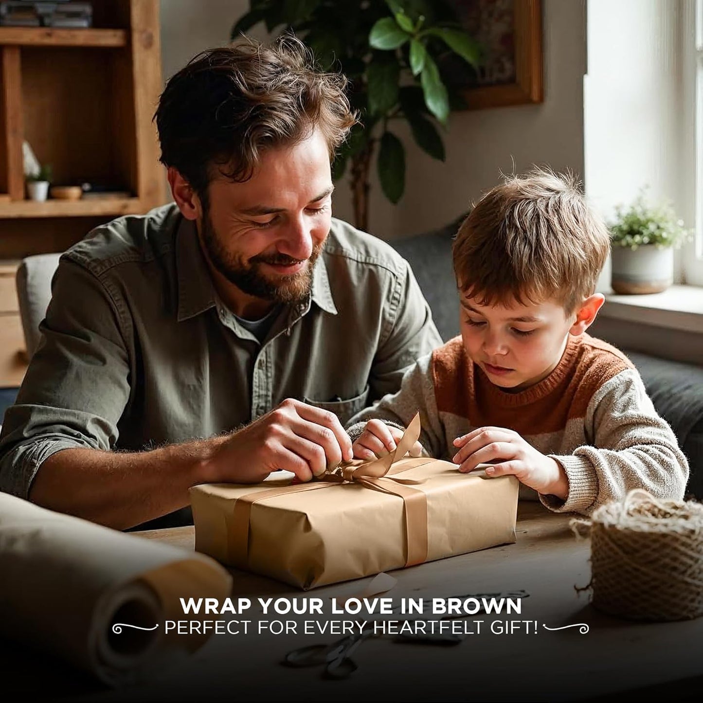 SANZIX 150 Sheets Kraft Tissue Paper for Gift Bags Bulk 14x20 Inch - Brown Wrapping Paper for Gifts Wrap, Wedding, Birthday & Holiday Brown Flower Wrapping Tissue for Decorations & DIY Crafts