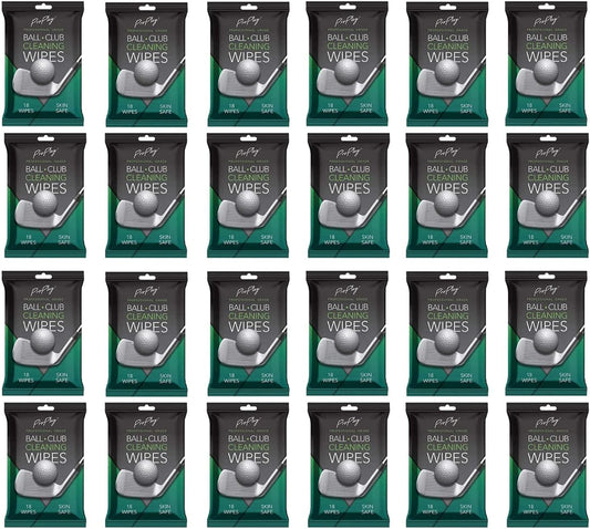 ProPlay Ball & Club Cleaning Wipes | Powerful Cleaner Removes Dirt, Grass, and Sand | Convenient, Resealable Pack - Unscented 24 Pack
