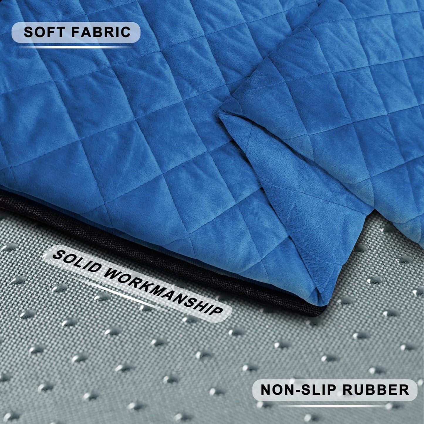 YOKYHOM Golf Cart Seat Covers, Golf Cart Seat Towel Blanket, Short Plush Surface, Soft and Comfortable, Suits EZGO, Yamaha, Club Car and Other 2-Seat Golf Carts, 51"x 30.5", Deep Blue