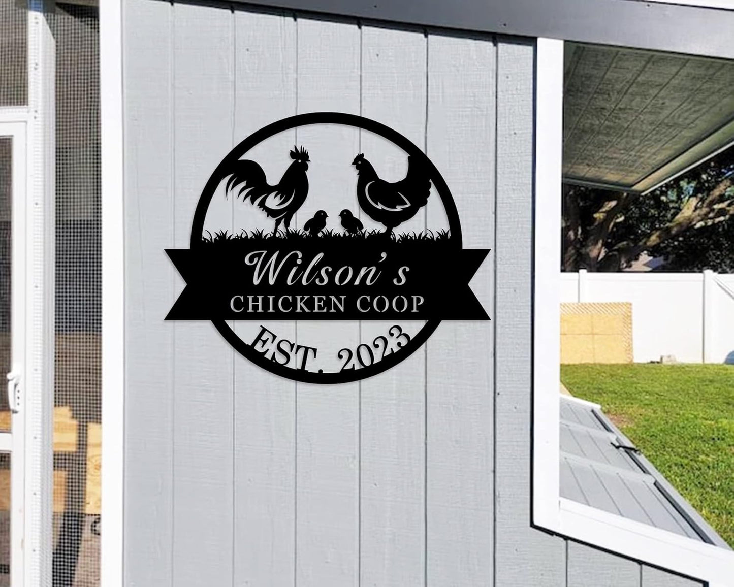 Custom Chicken Coop Sign, Personalized Family Name Chicken Coop Sign, Personalized Chicken Farm Sign, Custom Farm Coop Sign, Mothers Day Gifts