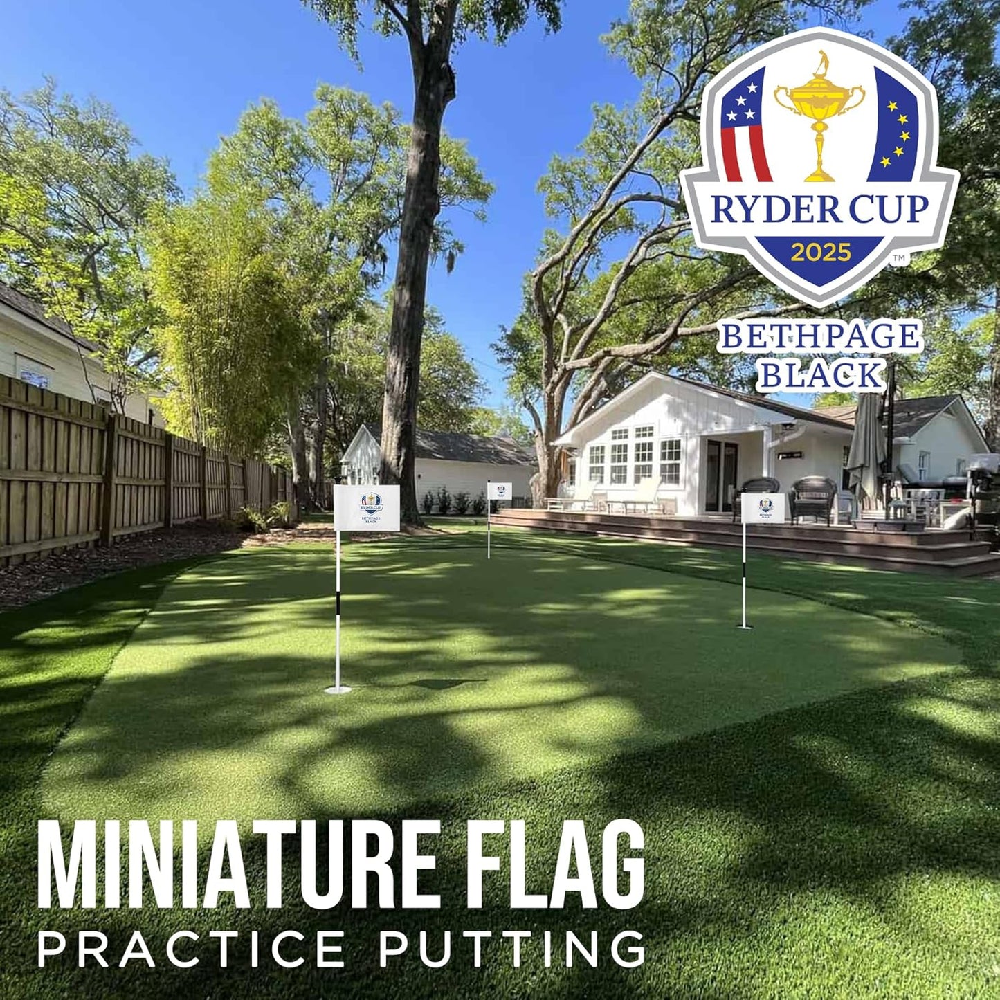 2025 Themed Mini Golf Flag, 8x6 Inch, Double-Sided Silk-Printed, Durable 420D Nylon, Ideal for Backyard Practice Putting Green