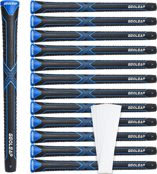 Geoleap Golf Grips 13 Pack,Non-slip and High Shock-absorbing Golf Club Grips ,Choose between 13 Grips with 15 Tapes and Full Kits.