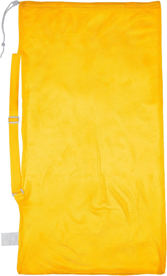 Champion Sports Mesh Equipment Bag – Heavy-Duty Nylon Drawstring Bag with Lock & ID Tag, Breathable Storage Sack for Balls, Swim Gear, Laundry & Toys, Multiple Sizes & Colors