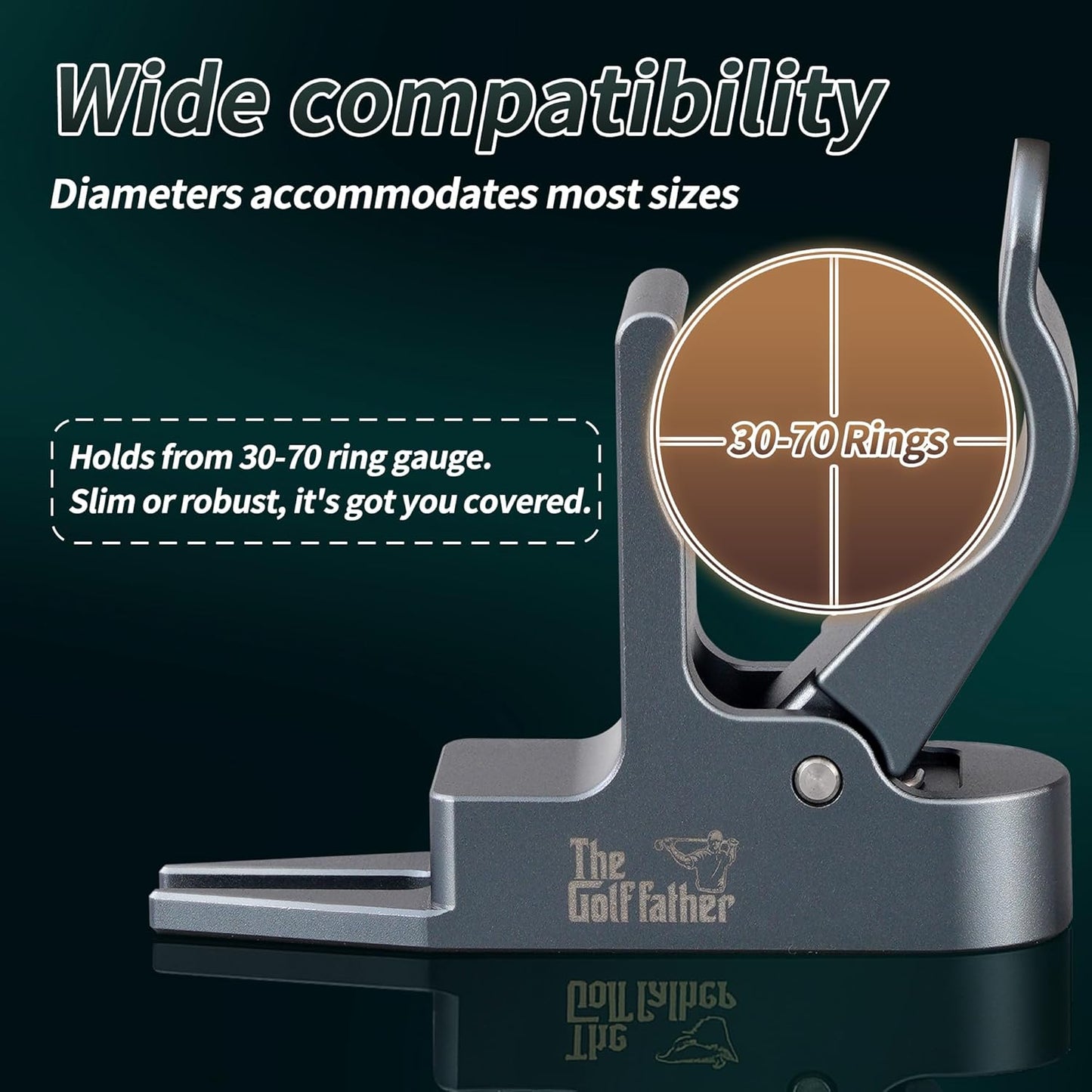 Magnetic Holder for Golf Cart, Divot Repair Tool, Dual-Mode Magnetic Mount & Turf Fork, Aluminum Alloy, Water-Resistant, Attaches to Ferromagnetic Steel/Iron Surfaces