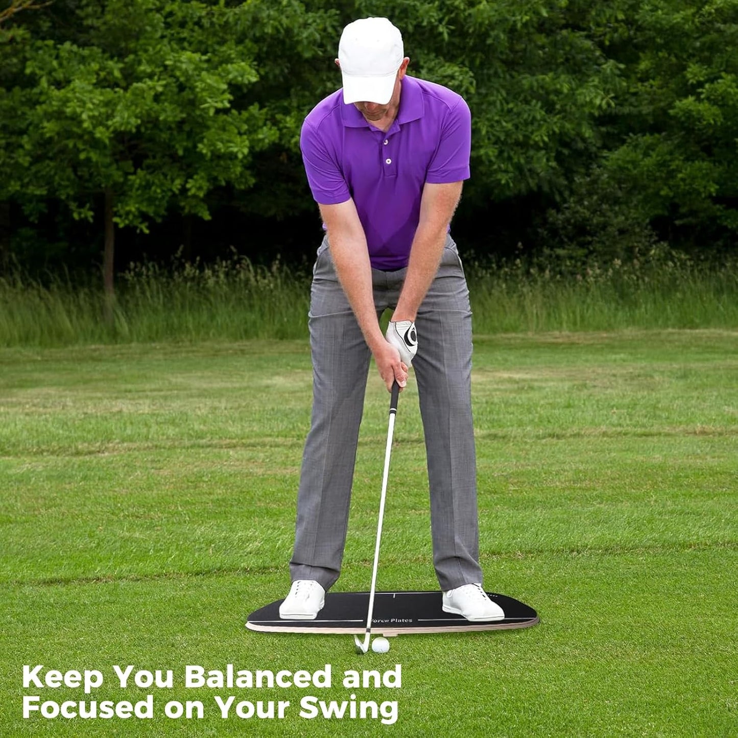 Janedream Golf Pressure Balance Board, Weight Shift Swing Trainer for Indoor & Outdoor Practice, Golf Training Aid to Improve Swing Tempo, Power, and Consistency