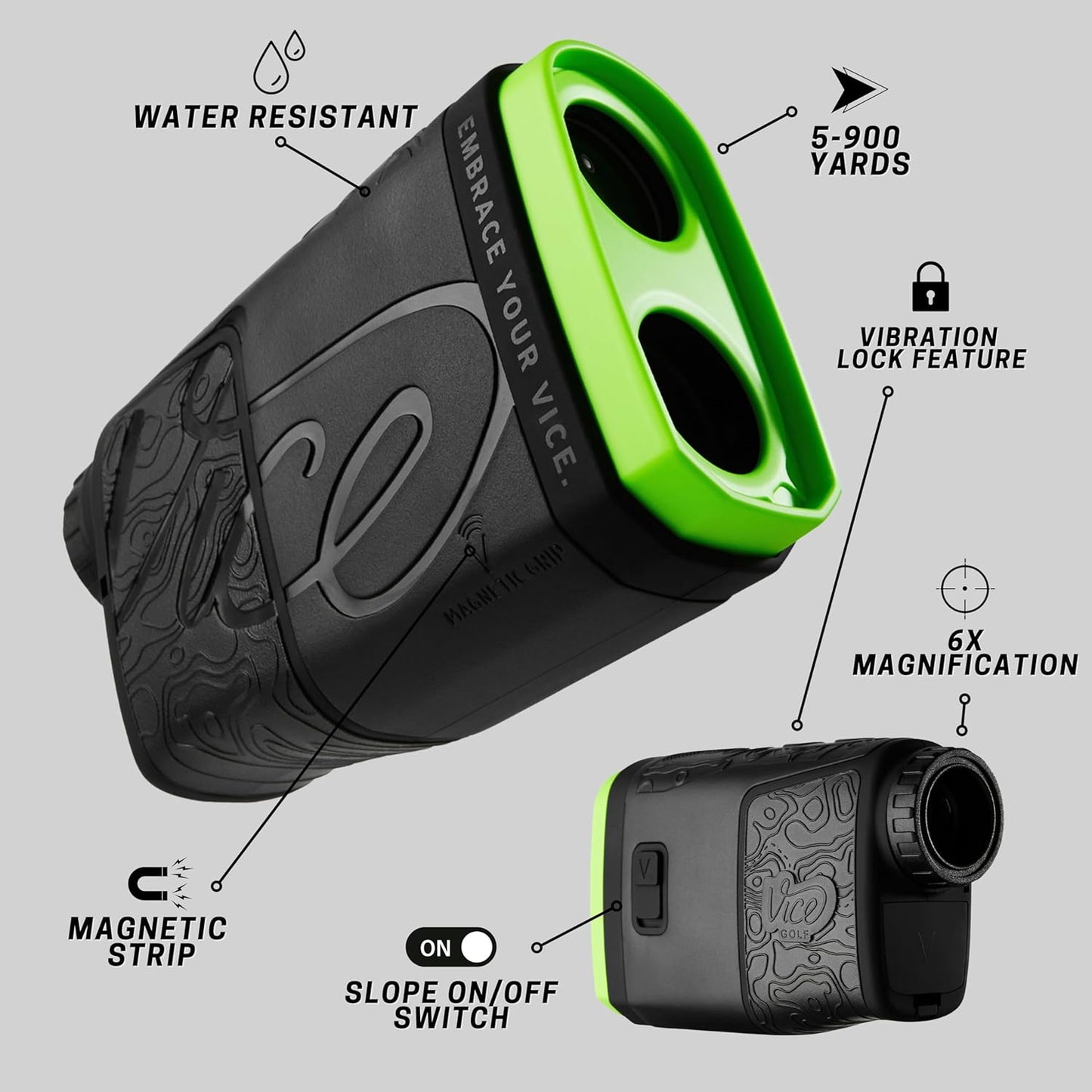 Vice Horizon Golf Laser Rangefinder with Slope