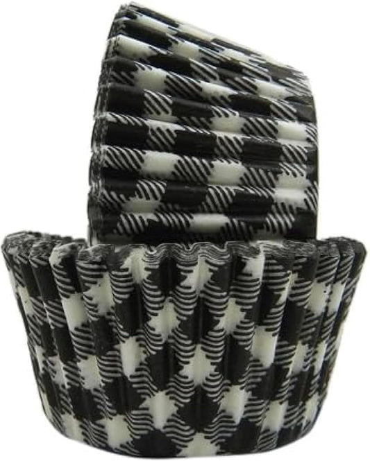 Regency Wraps Greaseproof Professional Grade Baking Cups, Pack of 40, Standard Liners, Black Gingham, for Cupcakes, Muffins, Candy, Non Stick