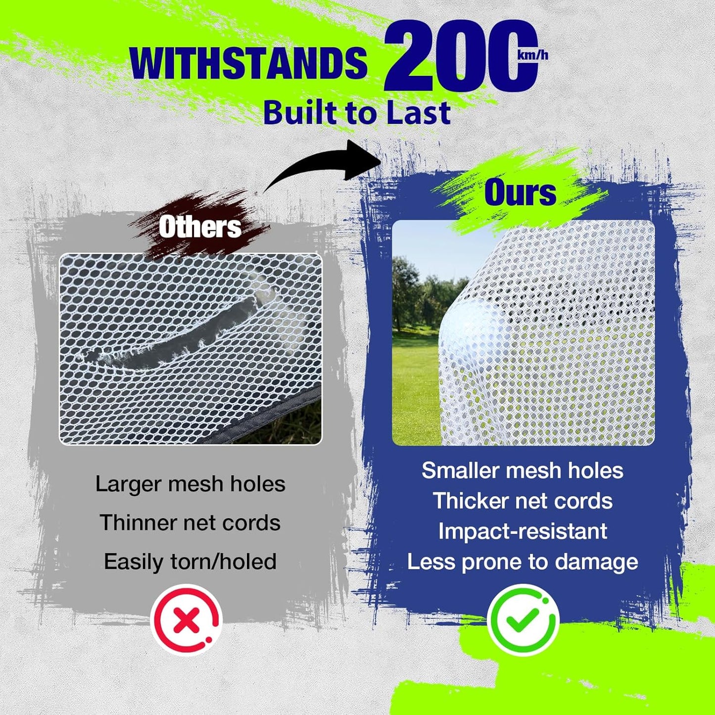 Golf Net, Pro-Grade 10x7 FT Practice Net Kit with 2-in-1 Replaceable Non-Slip Turf Mat, Golf Driving Nets for Backyard, Chipping Swing Training for Golfer Indoor/Outdoor