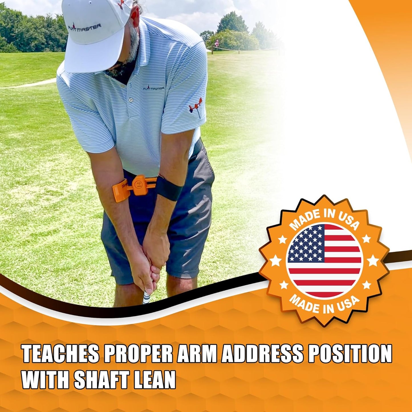 Orange Whip Golf Putting Aid Trainer, Patented Short Game Golf Swing Training for Precision and Accuracy, Made in USA by Orange Whip