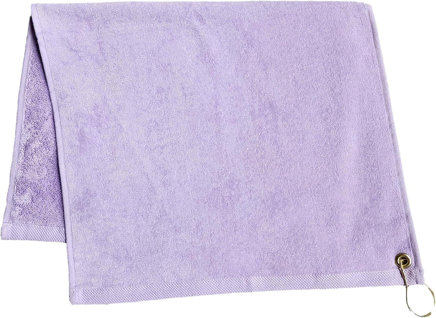 Cotton Golf Bag Towel with Clip (Lavender)