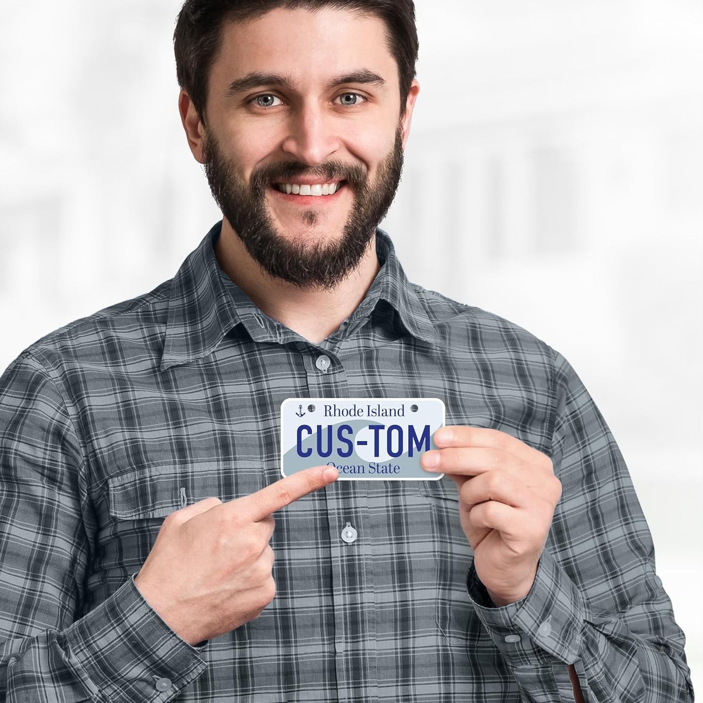 Mini License Plates, Personalized License Plates, Custom for Car, Bikes, ATV, Kids Car, Golf Cart, Jeep, 2x4 Inch, Rust-Free Fade Resistant Aluminum, USA Made by My Sign Center (Rhode Island)