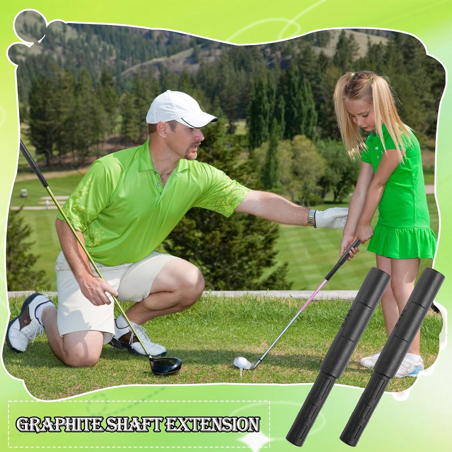 12 Pcs Golf Shaft Extensions Black Club Shaft Extension Rod Carbon Fiber Extender Stick for Golf Club Putters Parts