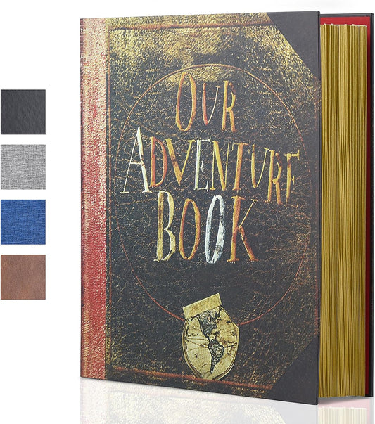 Large Adventure Book Photo Album Magnetic 13"x11.5"DIY,Handmade for Anniversary,Family Memories Accommodates 3x5 to 8x10Photos Inspired by 'Up',Perfect for Couples,Friend,Travel Memories(Movie Style)