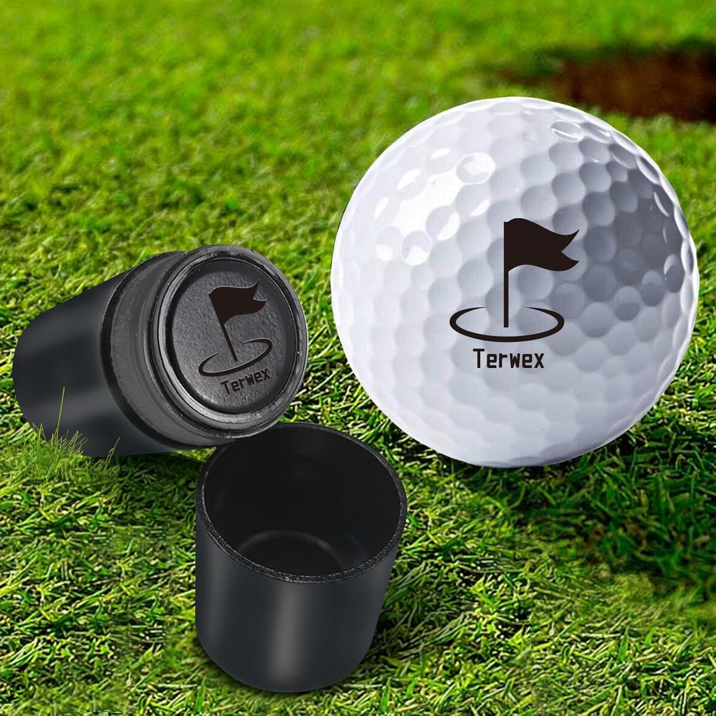 Custom Golf Ball Stamp - Personalized Golf Ball Markers with Ink, Waterproof Golf Stamper Mark, Customize Your Own Logo on Golf Balls, Golf Accessories Customized Gifts for Father Men Golfers