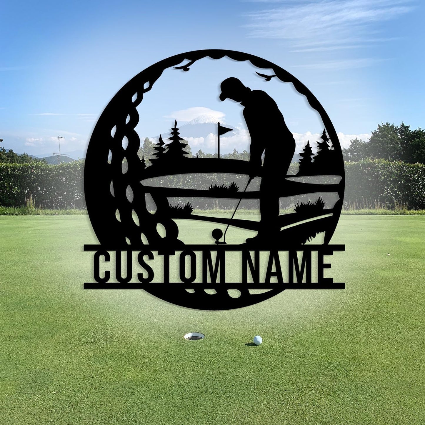 Custom Golf Metal Signs, Personalized Signage Wall Art Decor, Golfer Name Signs, Golf Metal Home Decor, Golf Club Signs (Style-5)