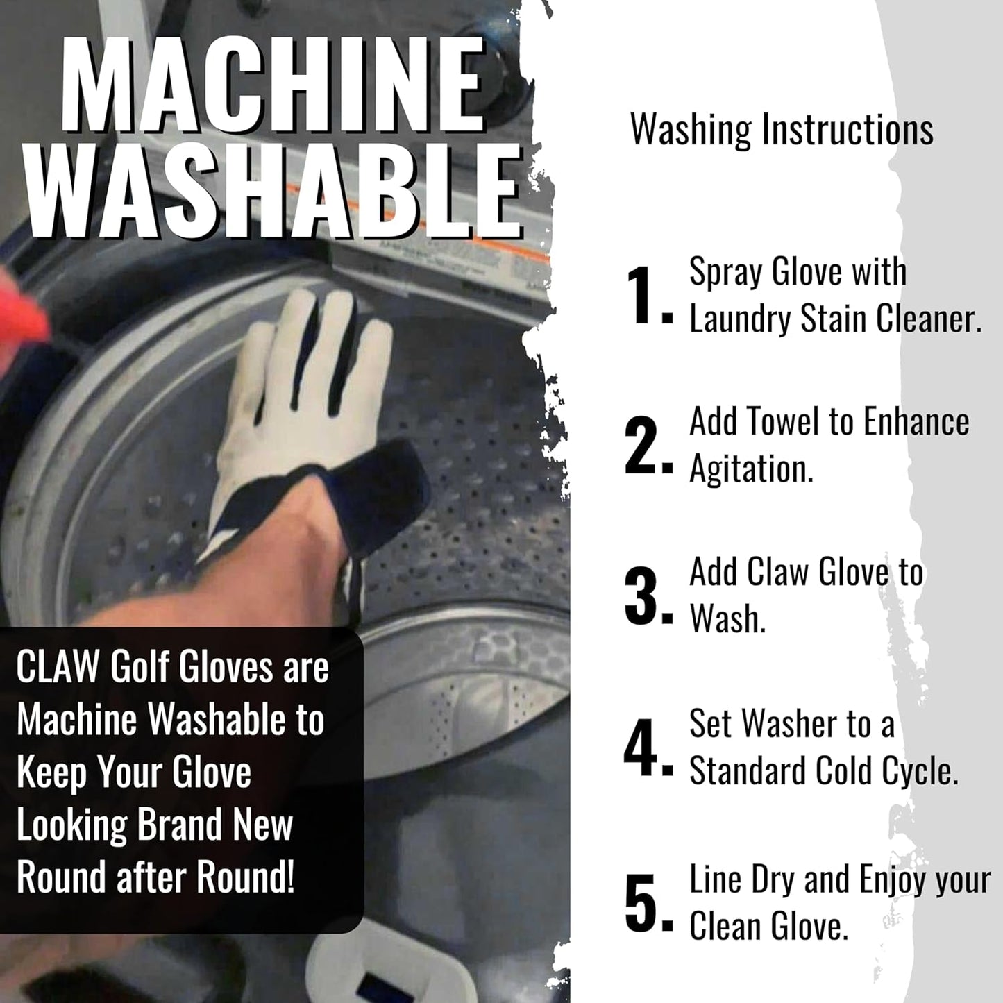 CaddyDaddy Claw Golf Gloves for Men | Flex-Mesh Design for Cool Ventilation | Lasts 3-5 Times Longer Than Leather | Silicone-Web Coating for Maximum Grip | Machine-Washable