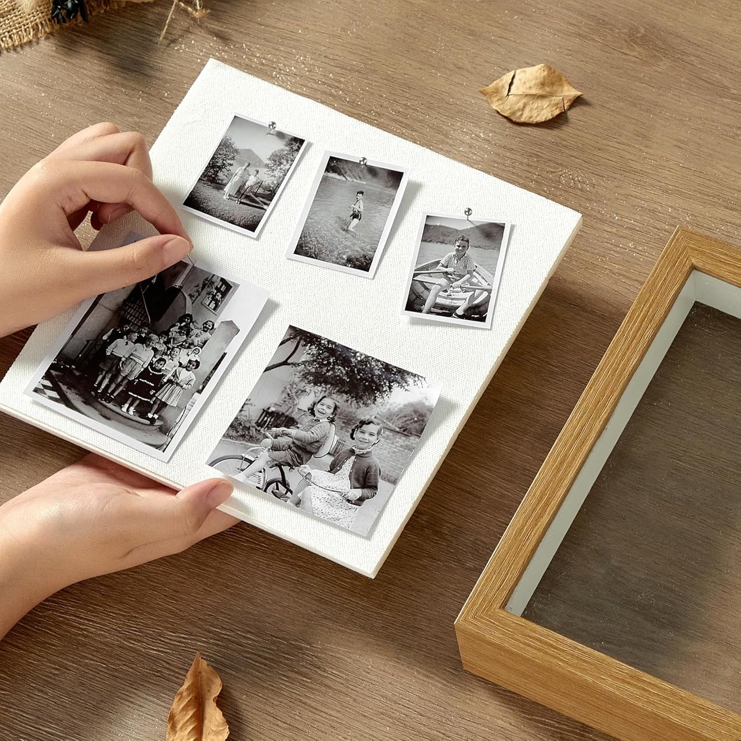 8x8 Shadow Box Display Case Picture Frame with Soft Linen Back,Large Deep Black Shadow Box 8x8 for Flowers Medal Display Case Jersey pet Graduation Memorabilia Baby Ltems Crafts Photos