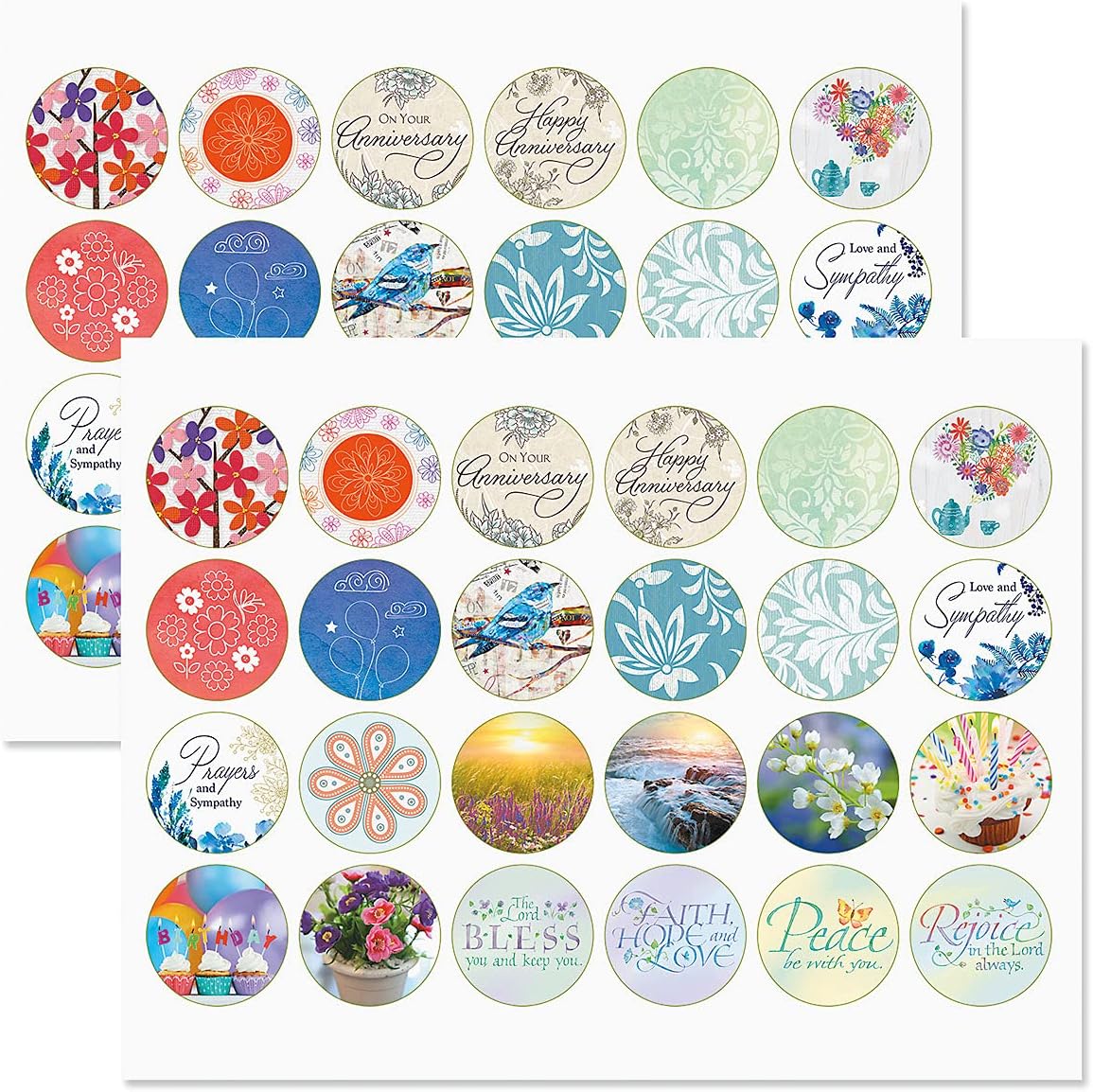 Current Faith All Occasion Value Pack - 20 Cards With Envelopes, Celebration, Get Well, Sympathy, Birthday, Anniversary & Thinking of You Variety, Large 5" x 7" Assortment, 20 Design Set