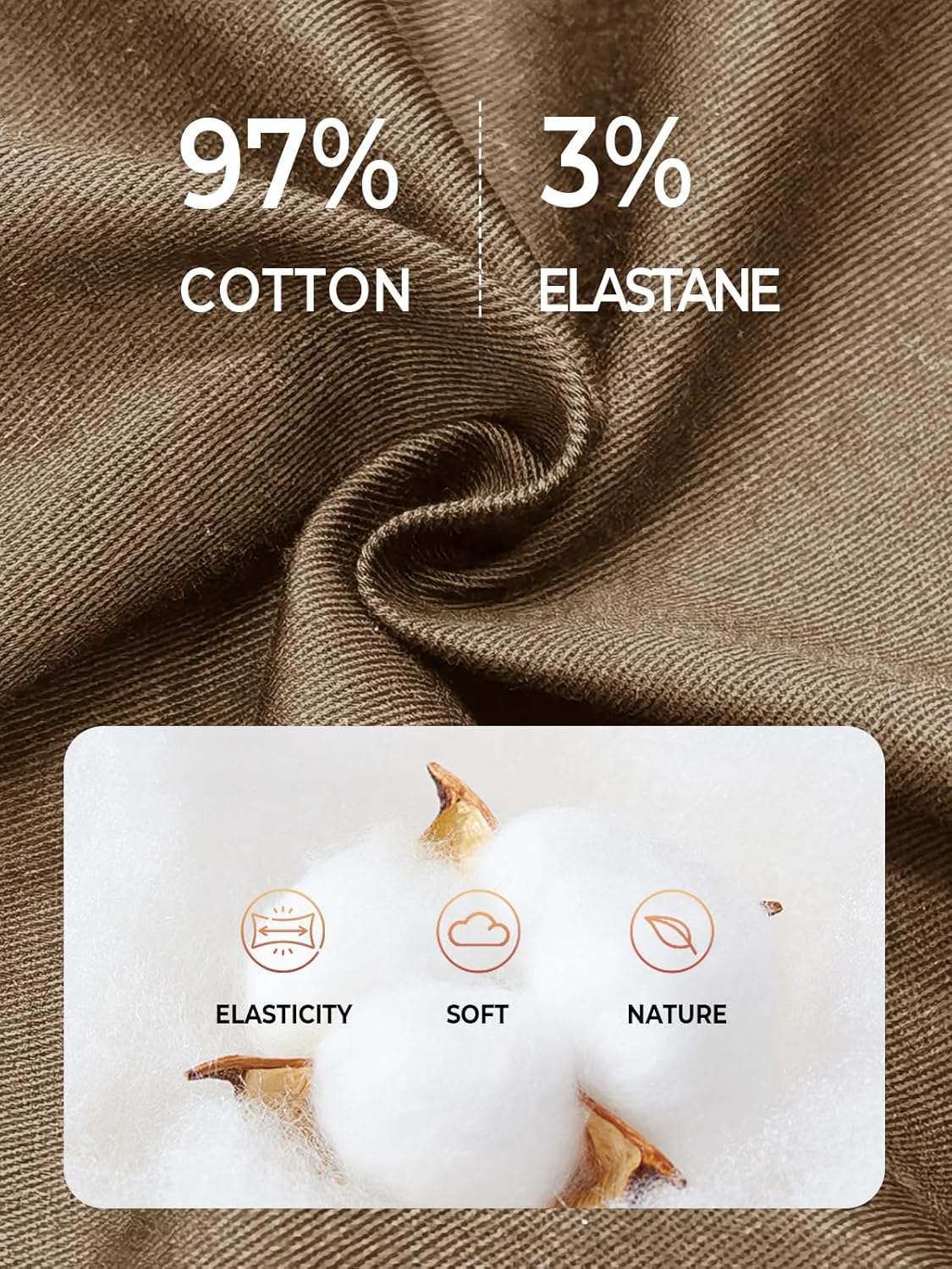 NORTHYARD Mens Casual Shorts-Cotton 9" Golf Hiking Drawstring Elastic Waist Work Shorts with Zipper Pockets