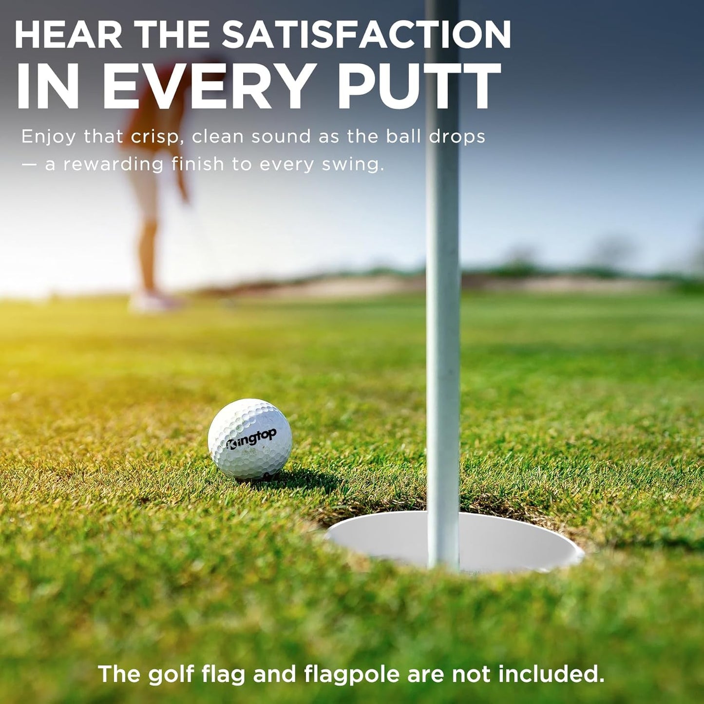 KINGTOP Golf Hole Cup – Fit PGA/USGA Regulations, Golf Accessories for Backyard Practice Putting Green, 4 Inches and 6 Inches Available