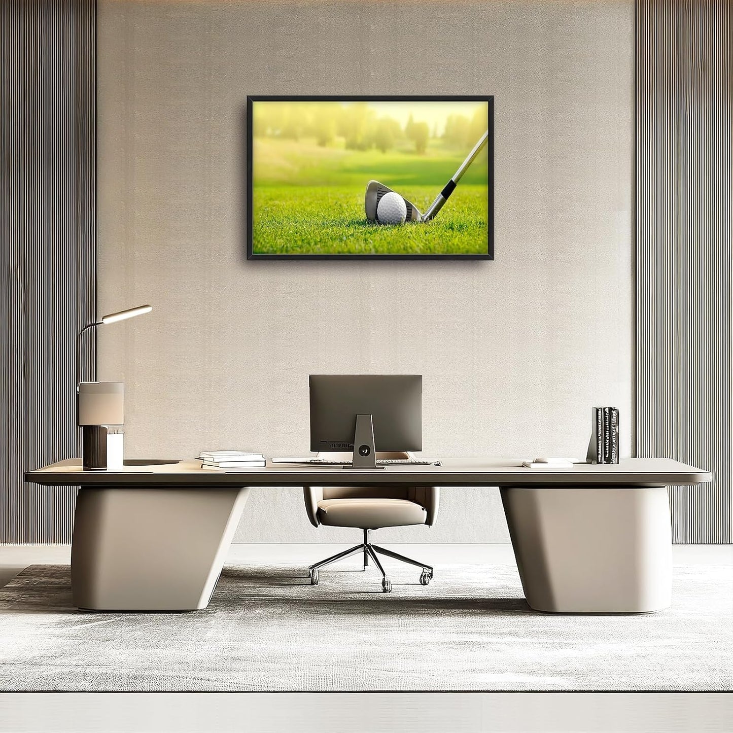 Large Golf Framed Wall Art for Living Room Golf Course Pictures Wall Decor Golf Sports Canvas Print Painting Artwork Modern Home Decorations for Bedroom Office 36x24 inch