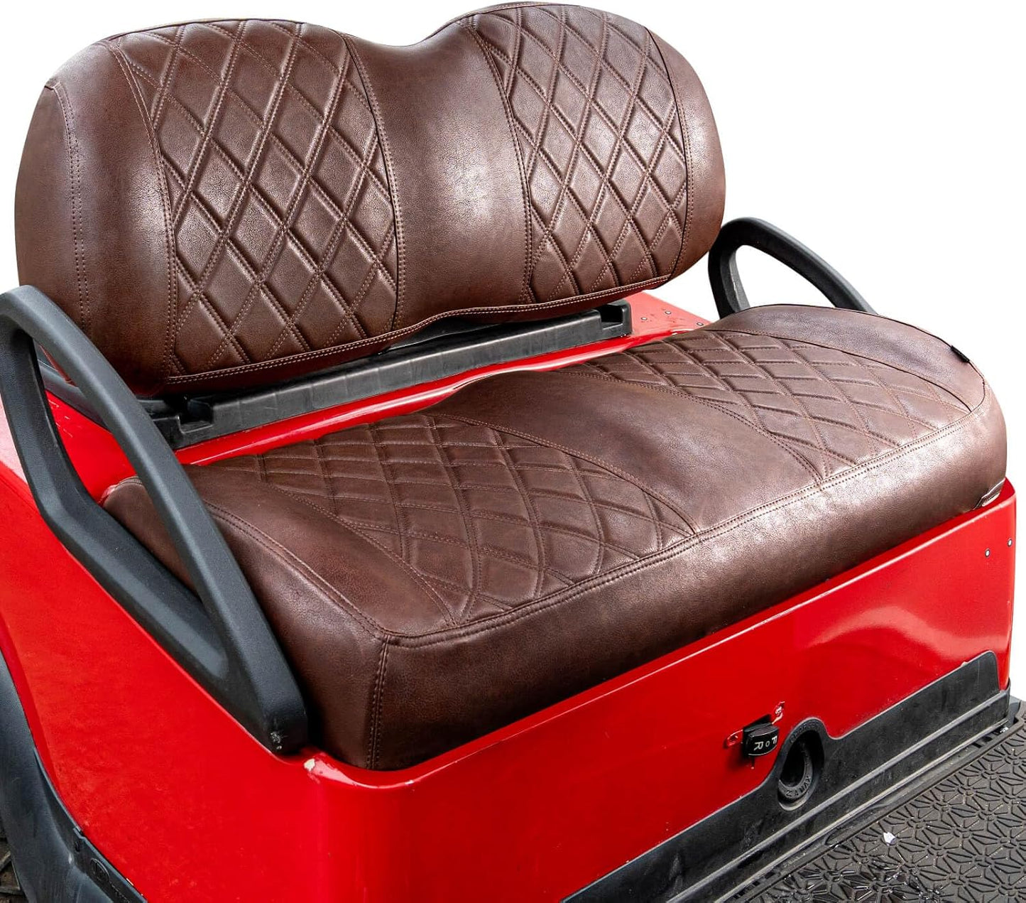 NOKINS Golf Cart Vinyl Diamond Seat Covers kit, Fit Club Car Precedent/Tempo/Onward Premium Front Seat Cushion, Soft/Scratch-Resistant/No Stapler Needed