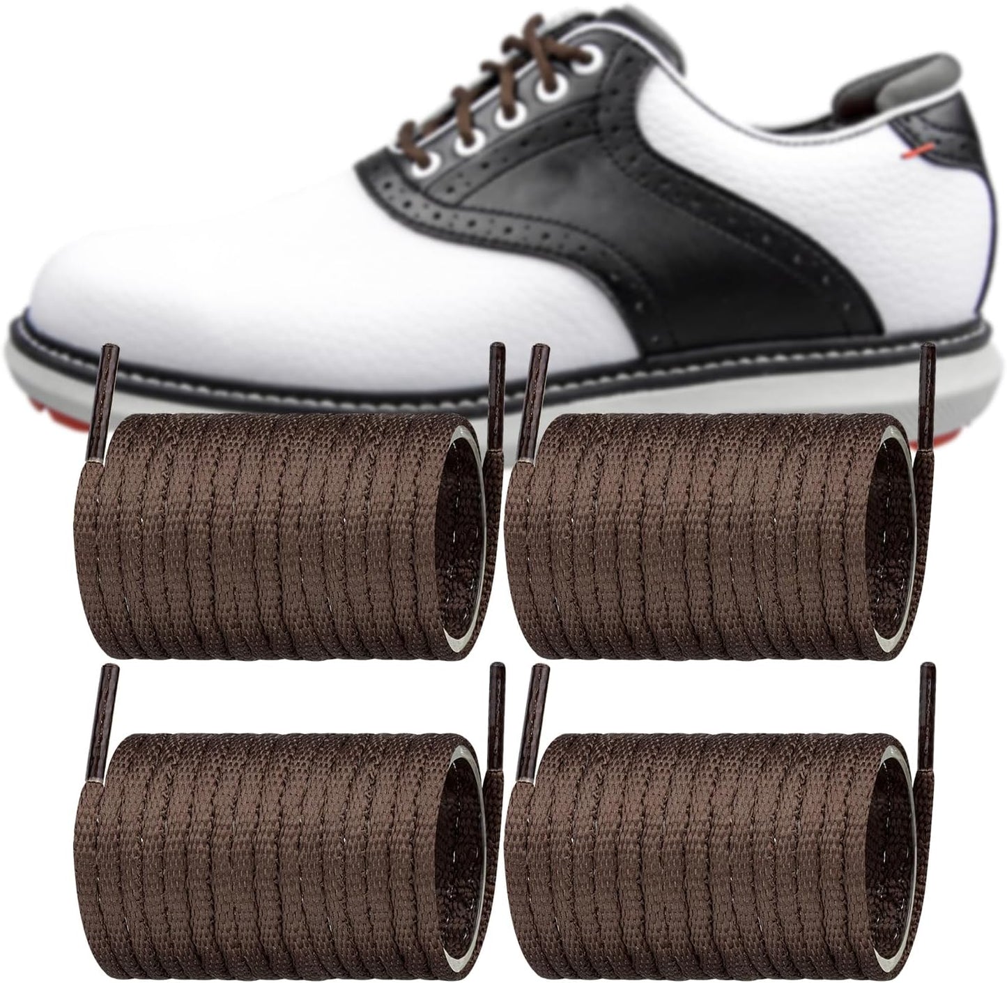 Endoto 2 Pairs Shoelaces for FootJoy Golf Dress Oxford Shoe Laces Replacement Shoe Strings