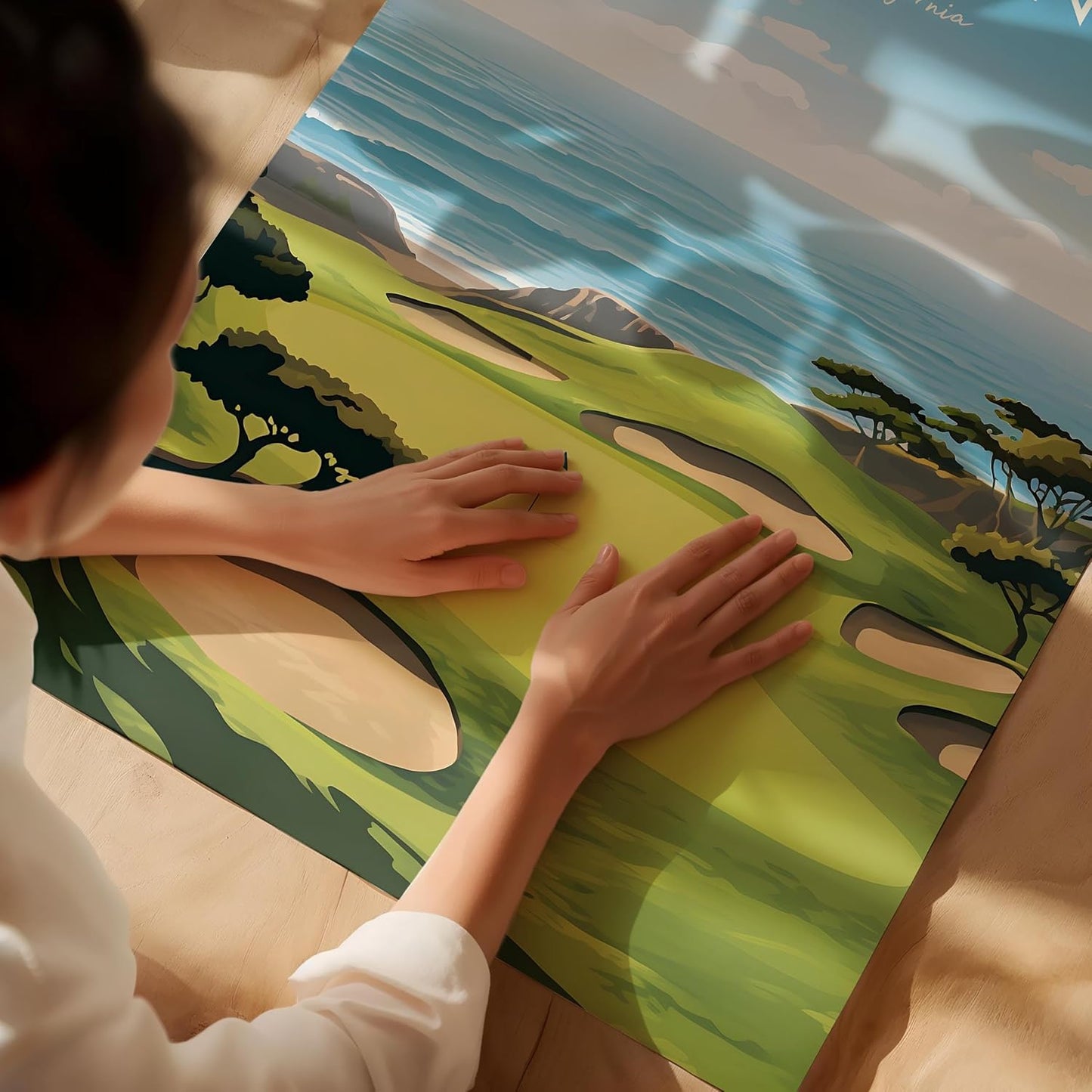 Golf Course Premium Giclee Fine Art Prints - Augusta, Pebble Beach, Pinehurst, Golf Course Posters, Golf Wall Art, Aesthetic Poster for Home Office Decor, Ready to Frame