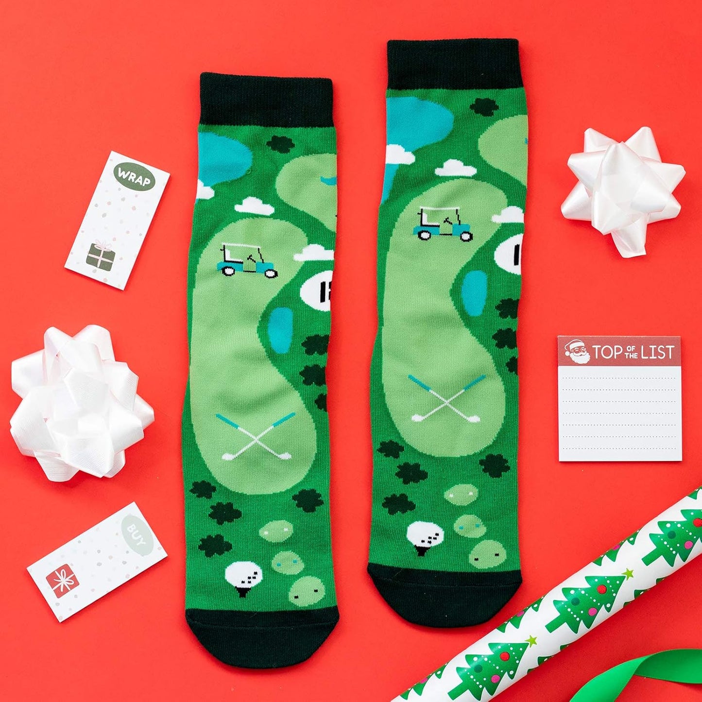 Lavley Funny Golf Socks - Fun gift for golfers - Unisex one size fits most - Great for birthdays or stocking stuffers