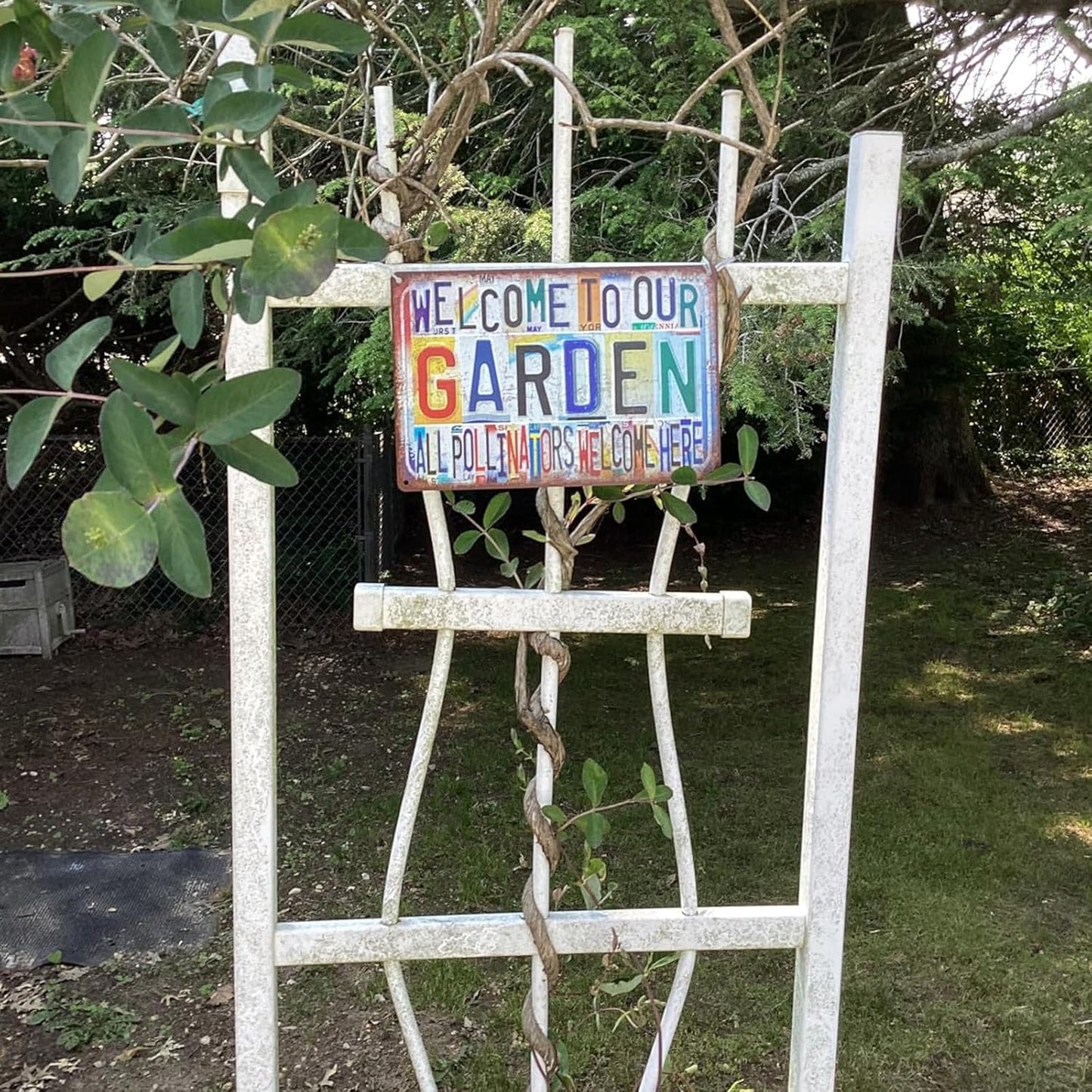 Vintage Baryard Wall Decor Metal Sign Tin Signs Poster - Welcome To Our Baryard Proudly Serving Whatever You Bring