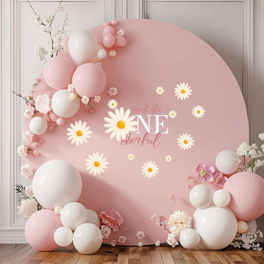 Isn't She Onederful Decal -1st Birthday Party Decorations Wall Stickers, First Birthday Party Balloon Arch Decor Sign Decal, Daisy Theme Party Backdrop Wall Decoration Supplies Stickers