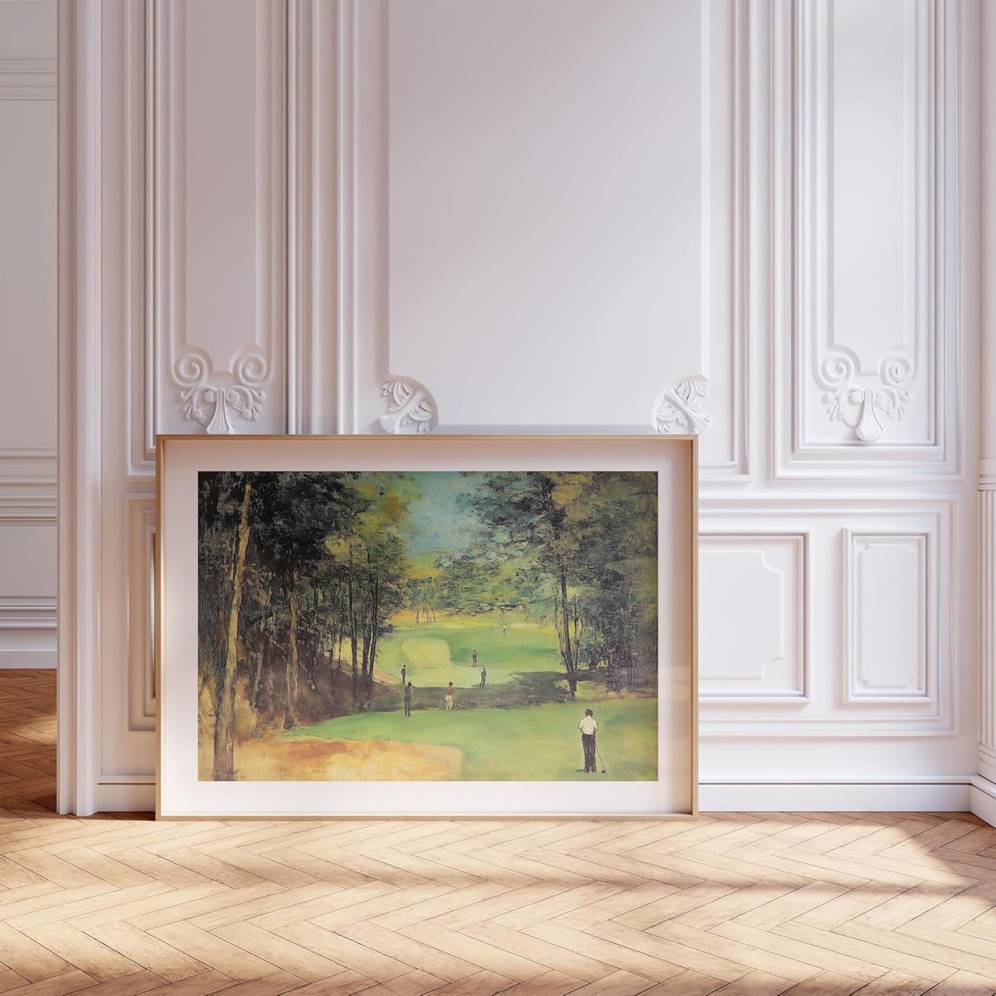 Vintage Golf Course Premium Giclee Fine Art Prints - Antique Style Golf Course Painting Posters, Golf Wall Art, Aesthetic Golfing Poster for Home Office Decor, Ready to Frame